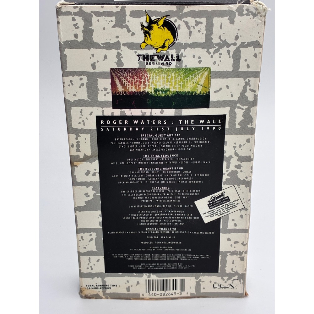 Roger Waters The Wall Live in Berlin 1990 VHS Tape with Box - Picture 5 of 7